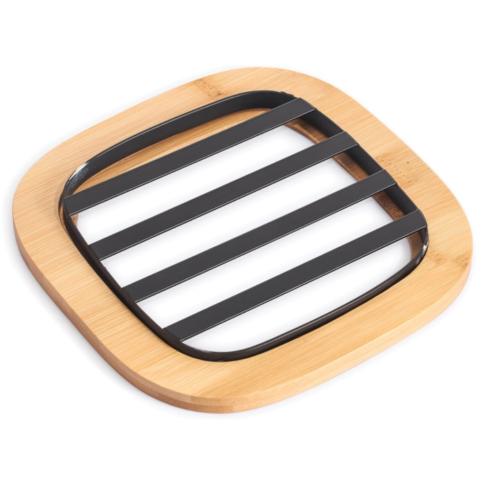 Salvamanteles ELIE 17x17cm color Negro con diseño industrial