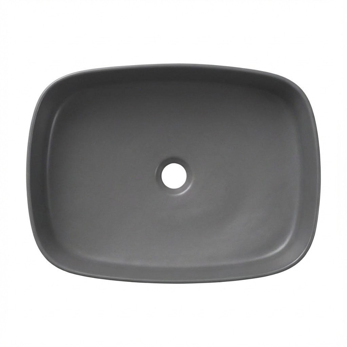 Vasque à poser 50 x 37,5 cm - gris mat - sans trop-plein - PixL Ceramia