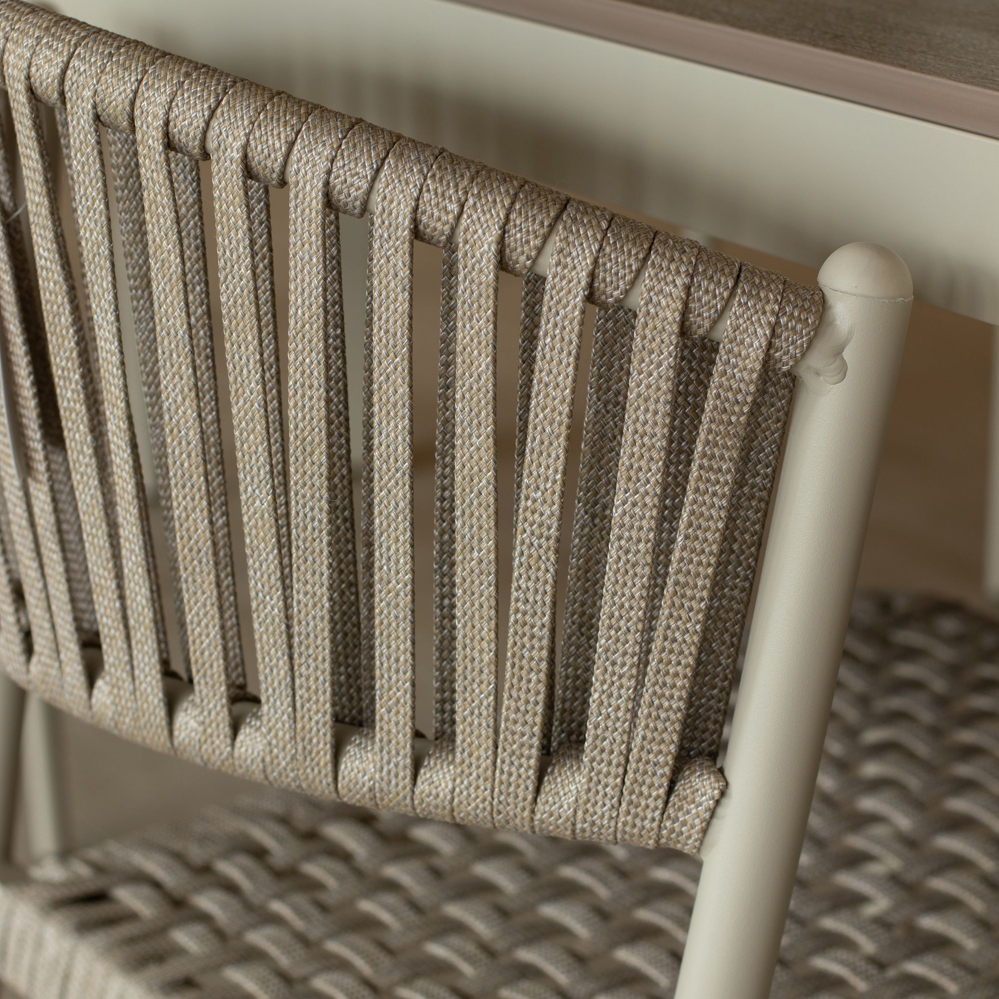 Ensemble de jardin table polywood blanc et chaises 8 places FIGARI