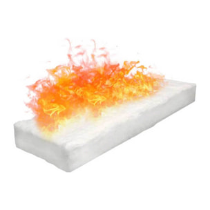 Lana in fibra di ceramica per ricambio bruciatore camino a bioetanolo 30x20xH2,5 cm
