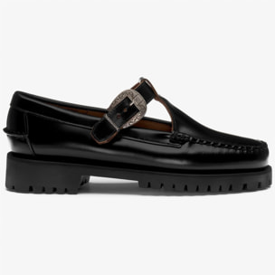 Mocassini Sebago Donna Nero Aurora Lug Woman