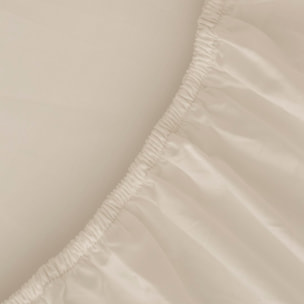 Drap housse percale coton 79 cm/2 ivoire