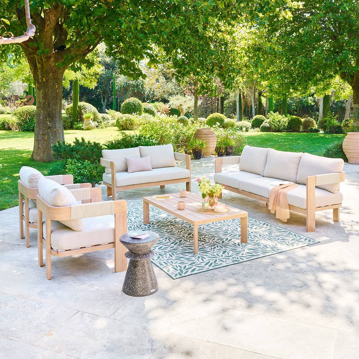 Salon de jardin Oryna 5 places miel