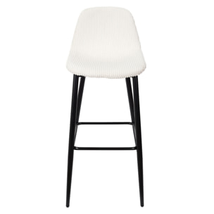 Chaise De Bar Cotele Scott Beige - Lot de 2