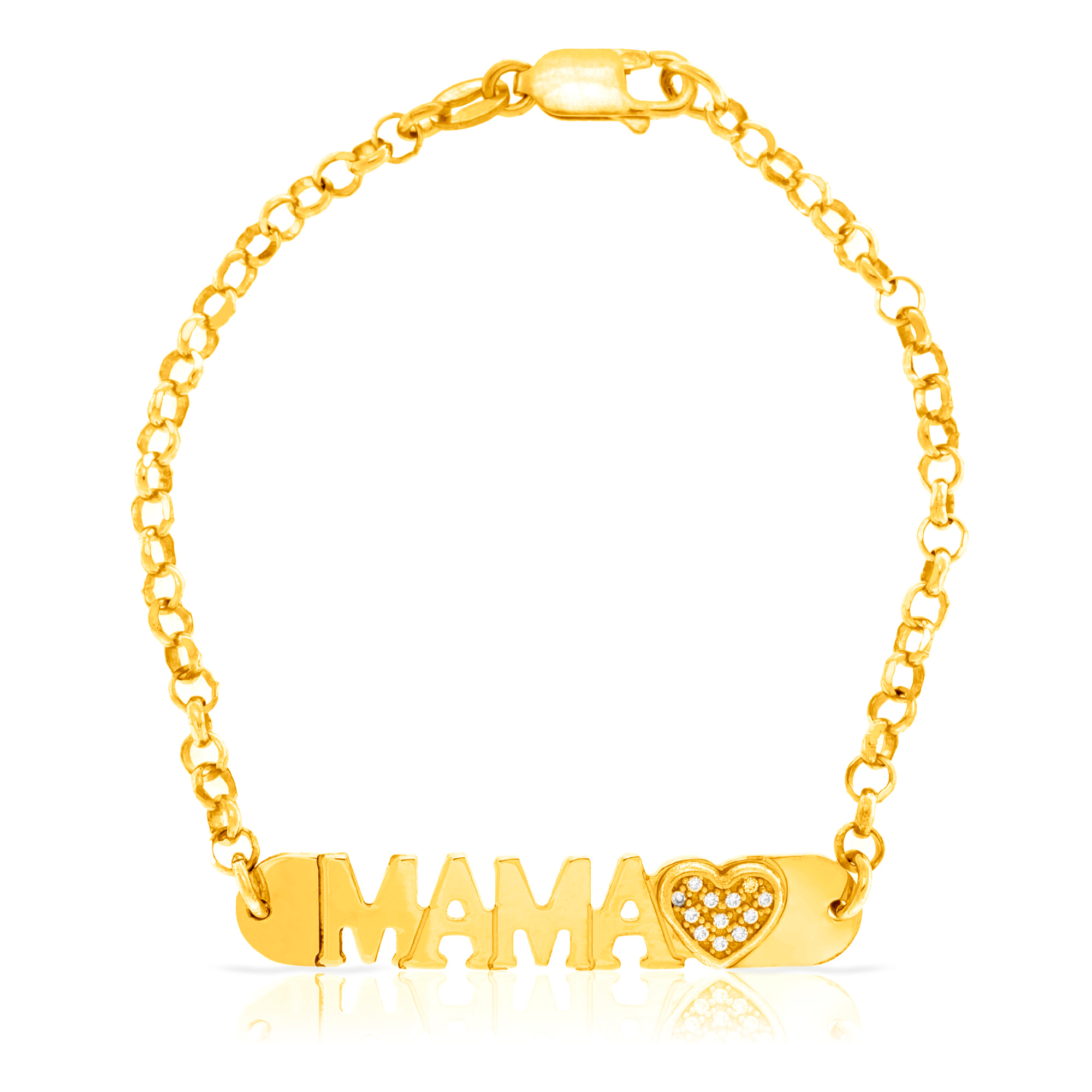 Pulsera de Plata de Ley 925 con inserción de colgante MAMA