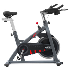 Bicicleta indoor FITFIU disco inercia 18kg pulsometro y soporte movil