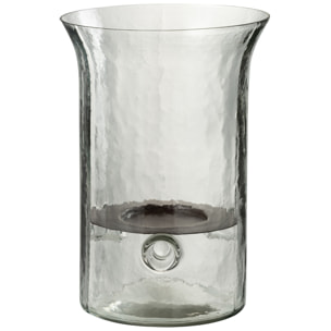 J-Line bougeoir Plat - verre - transparant - small
