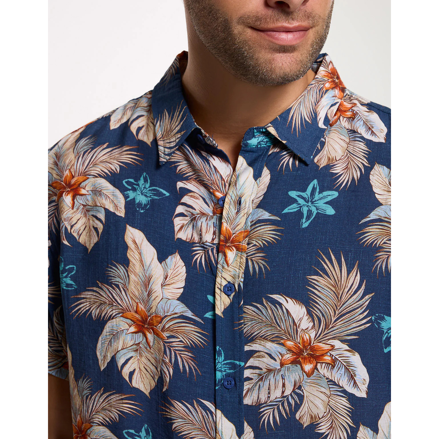 Camisa Manga Corta Azul Marino - Onail