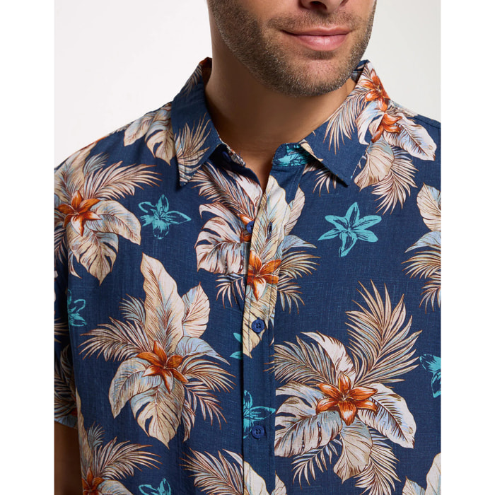 Camisa Manga Corta Azul Marino - Onail