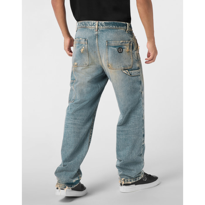 PHILIPP PLEIN Denim Trousers Loose Fit