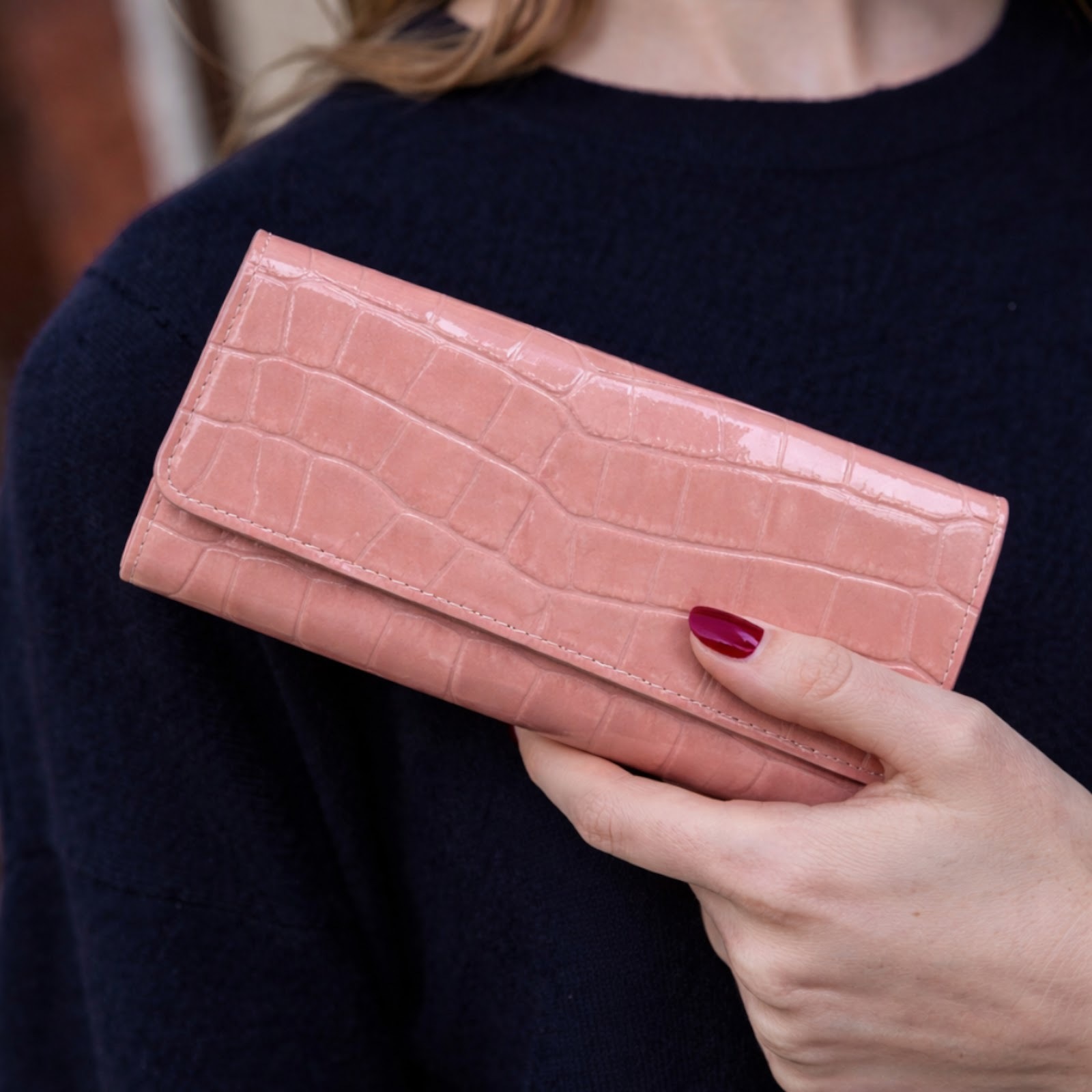 Portafoglio Cheval Firenze Cosmo Croc Rosa