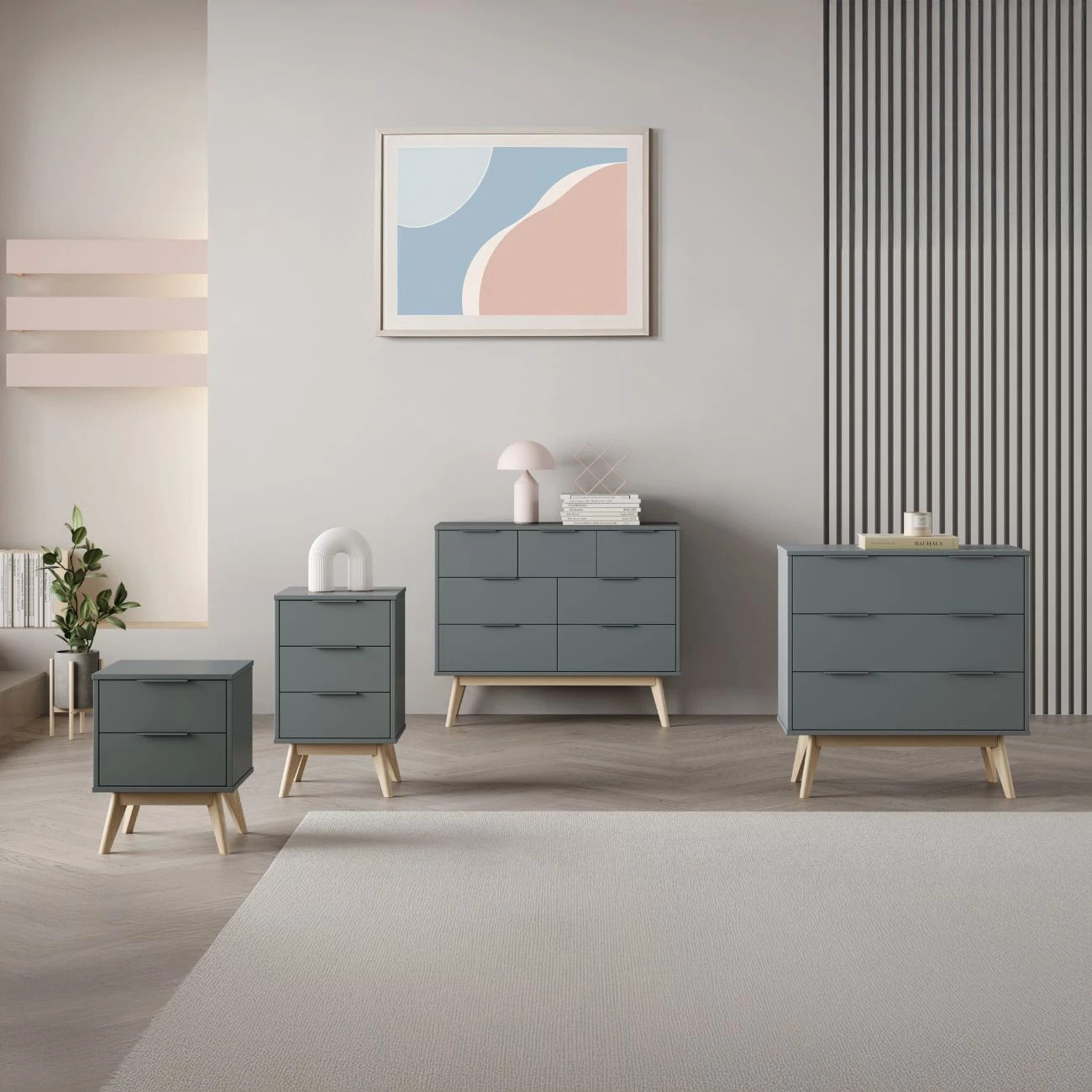 Cómoda Numa Verde Salvia - Oak Soft