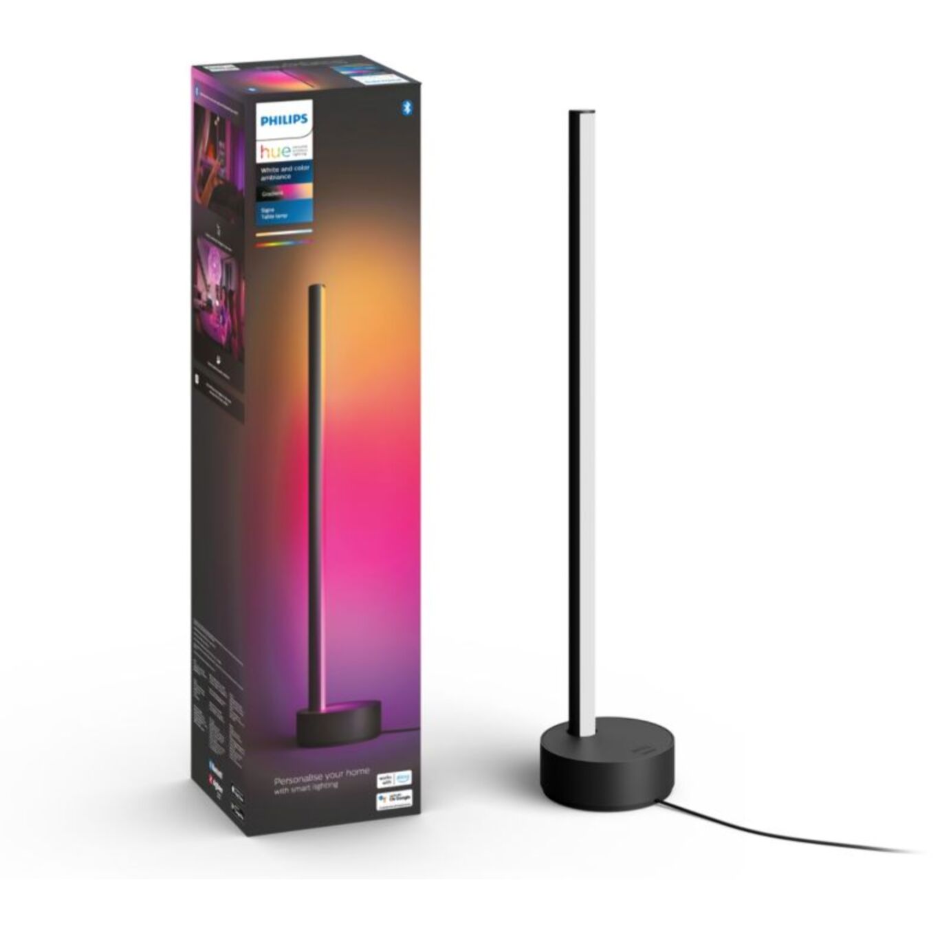 Lampe connectée PHILIPS HUE Gradient Signe noir White&Color Ambiance