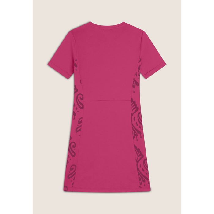 Vestito a maniche corte in jersey con dettagli floreali