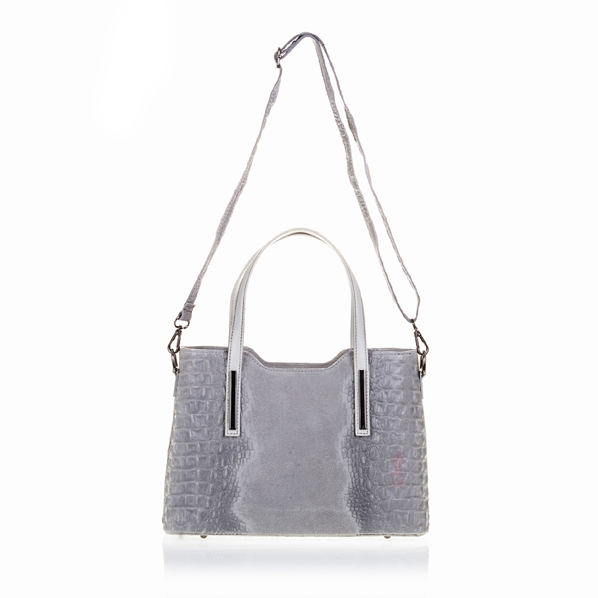 Fiesole Borsa tote Donna.Pelle autentica Scamosciata Inciso Coccodrillo