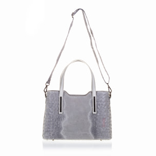 Fiesole Borsa tote Donna.Pelle autentica Scamosciata Inciso Coccodrillo