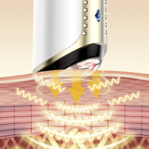 Strumento a radiofrequenza multipolare. Con 5 modalità per la cura della pelle e la prevenzione dell'invecchiamento.