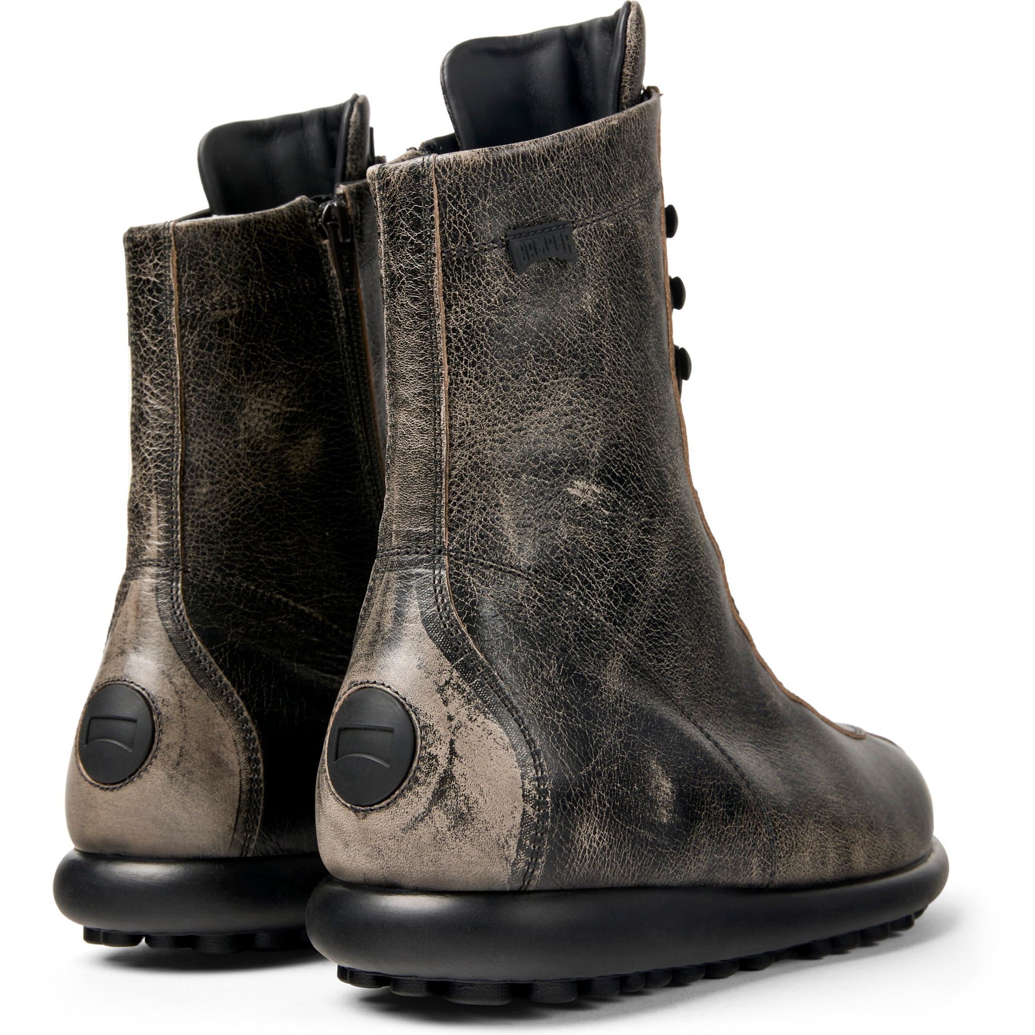 Botines - CAMPER Pelotas Ariel - Gris - Cuero liso