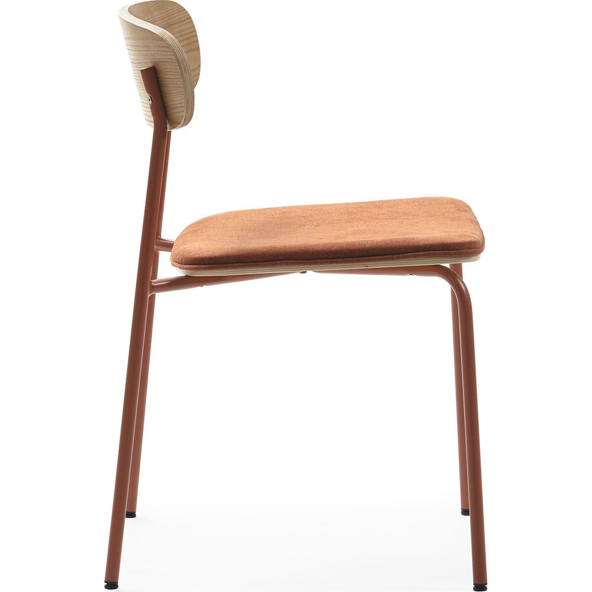 Lot de 2 chaises en tissu et effet bois - SVALA