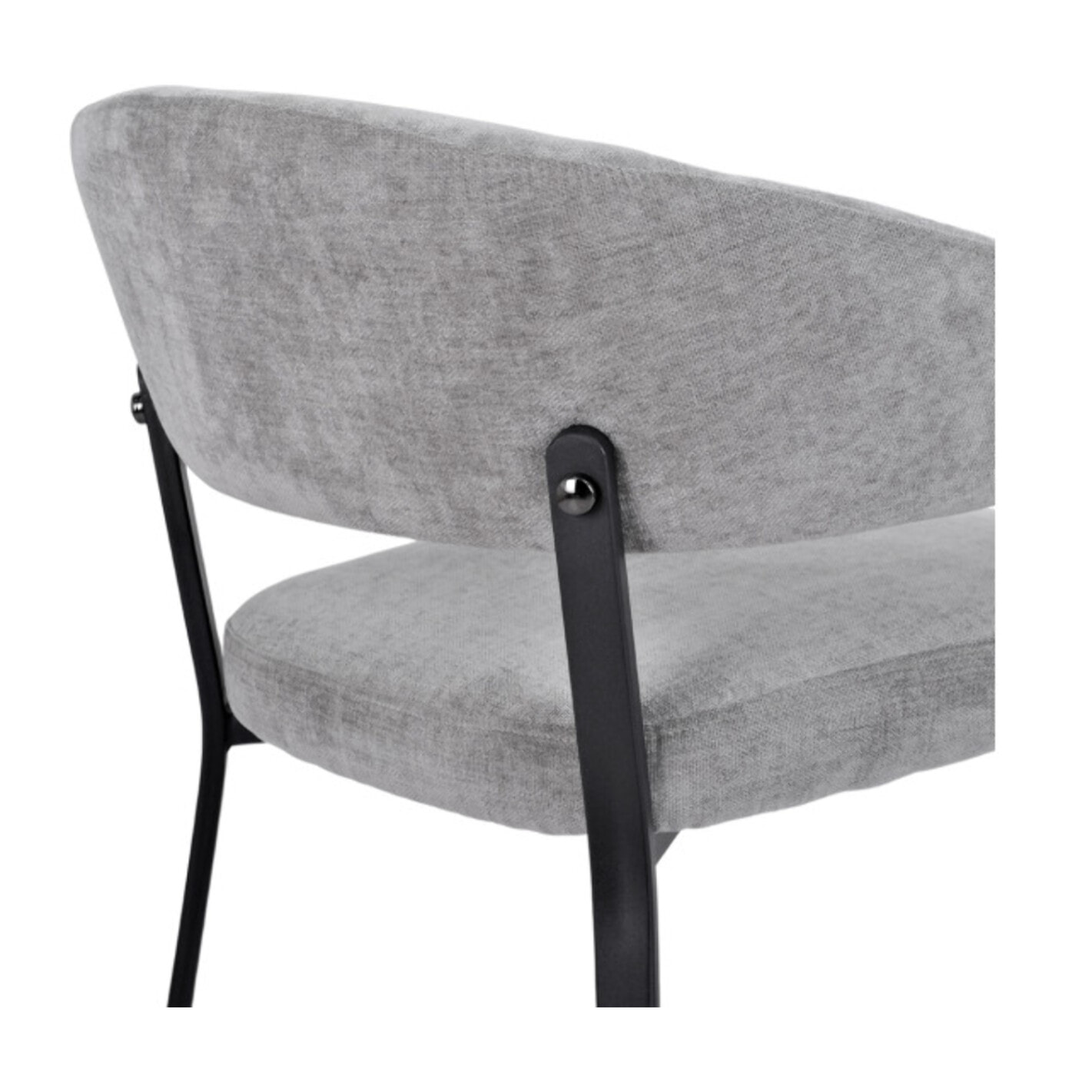 Chaise avec accoudoirs en tissu et structure en métal - ARNOLD