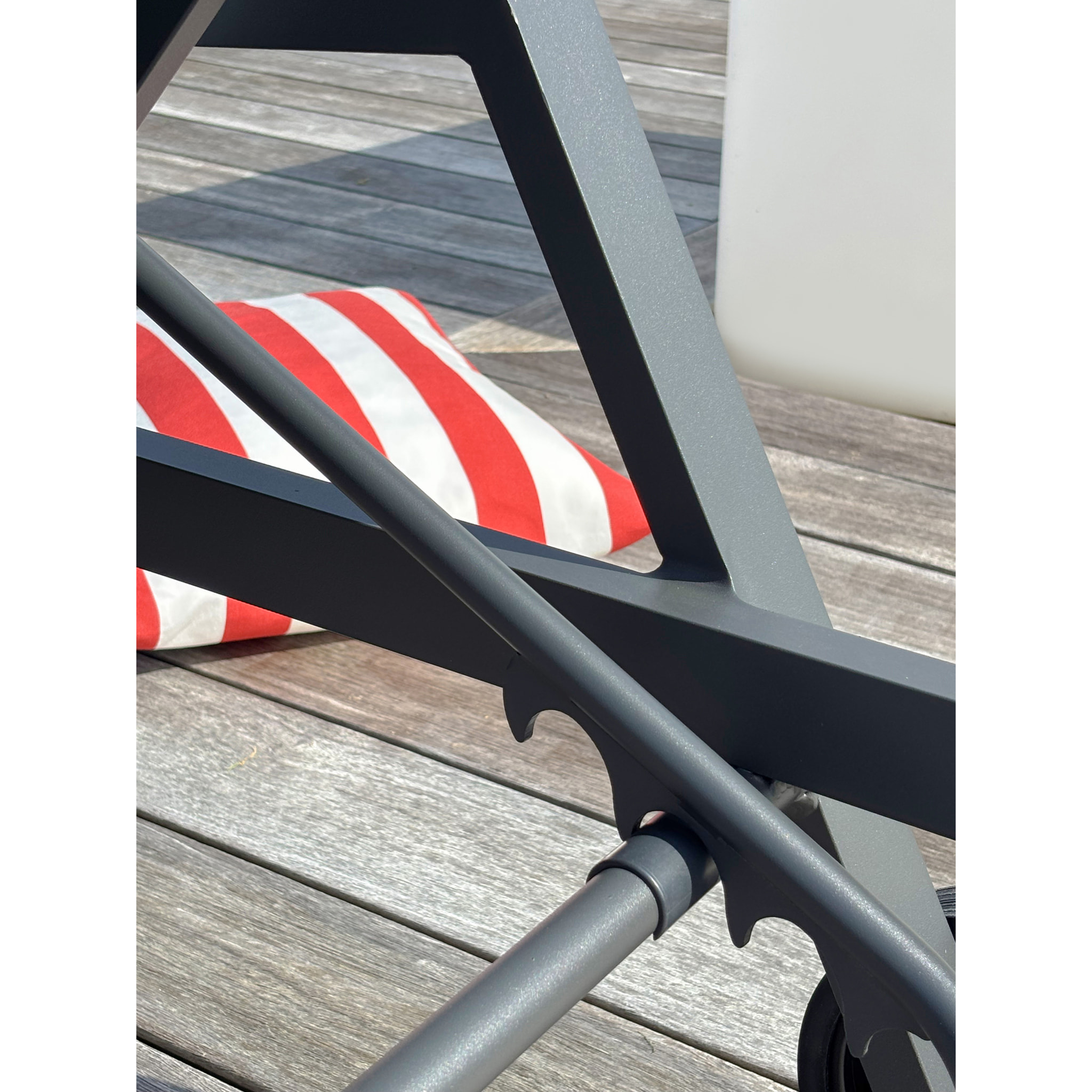 IBIZA - Bain de soleil en aluminium et toile plastifiée