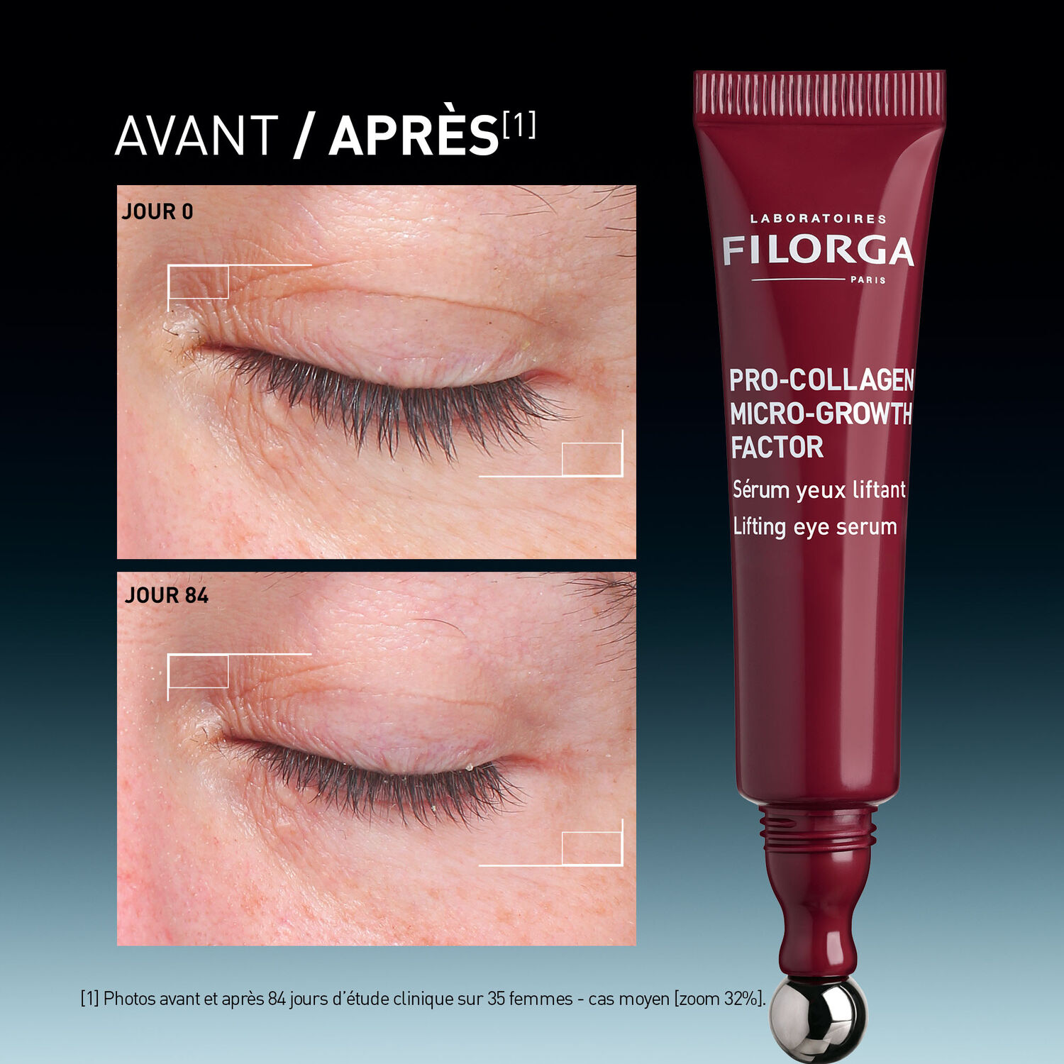 Pro-Collagen Micro-Growth Factor - Sérum Yeux Formulé avec le Micro-Growth Factor Peptides Complex 80 ml