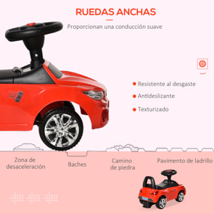 Coche Correpasillos para Niños 18-36 Meses con Faros Música 63,5x28x36 cm Rojo