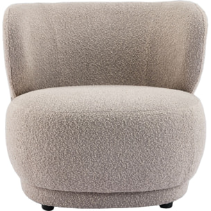 Fauteuil en tissu bouclette - ESTER