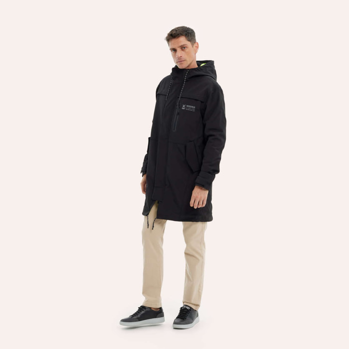 Parka MUNICH rain lifestyle de poliéster negro