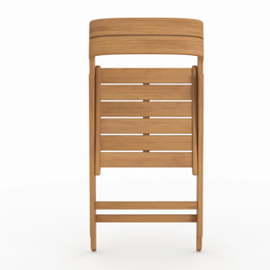 Lot de 2 chaises pliantes en bois d'acacia - Siquijor