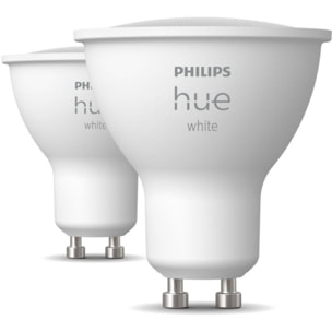 Ampoule LED connectée PHILIPS HUE GU10 White pack de 2