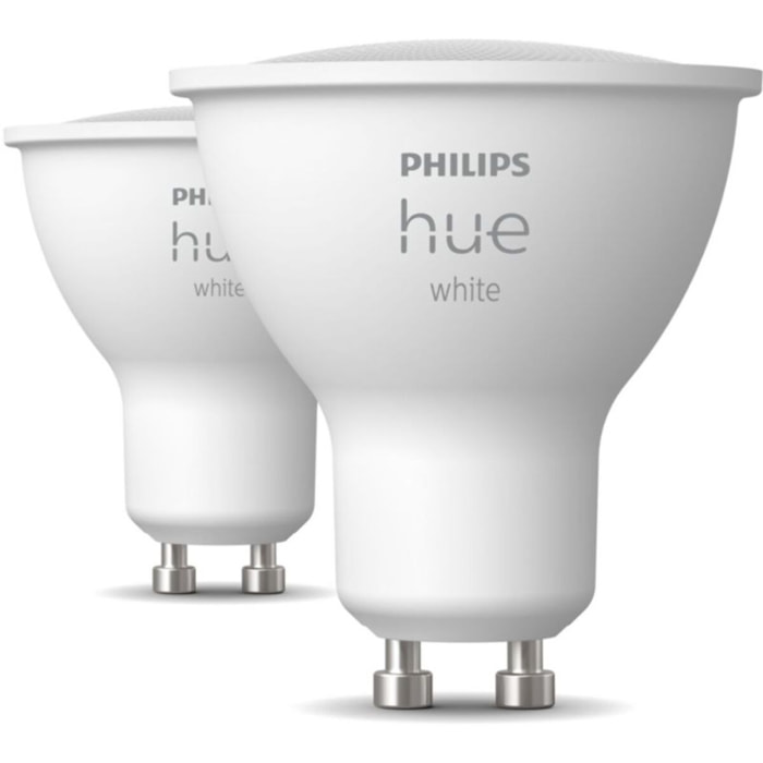 Ampoule LED connectée PHILIPS HUE GU10 White pack de 2