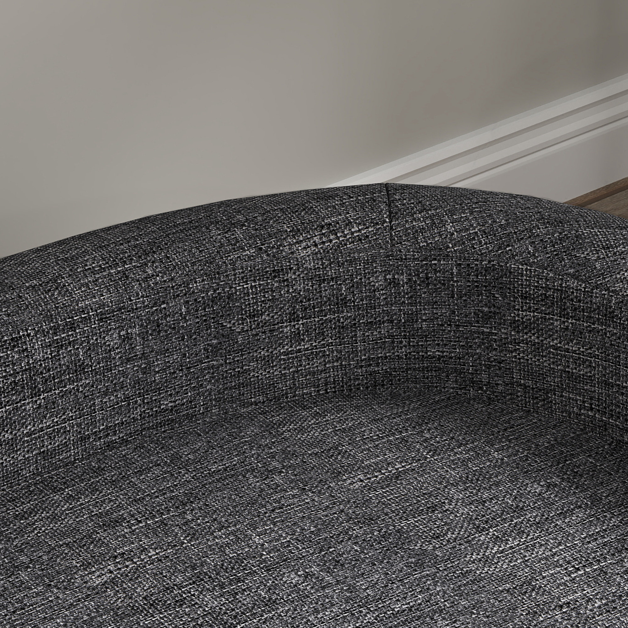Canapé chien lit pour chien design scandinave coussin déhoussable dim 98L x 67l x 25H cm pieds bois tissu polyester anthracite
