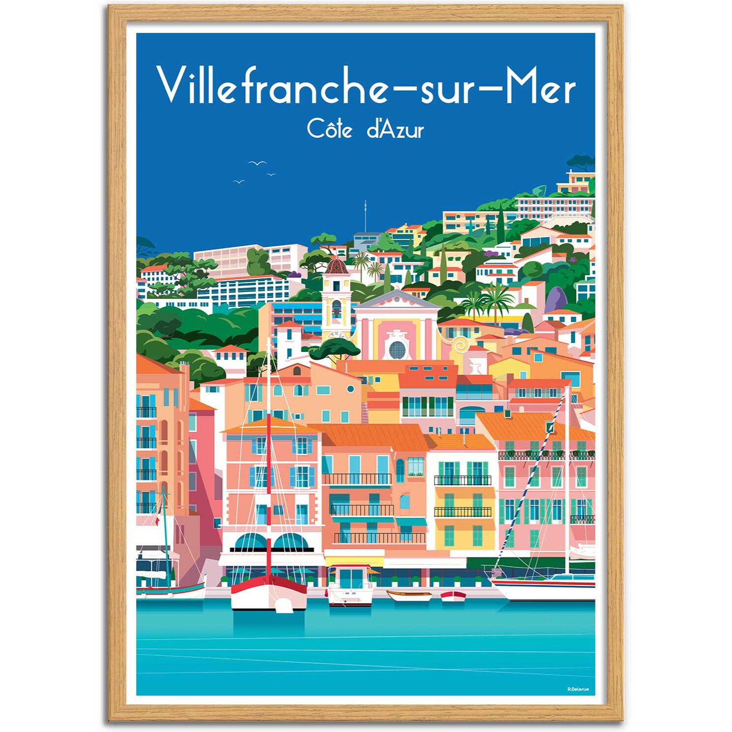 Affiche - Villefranche sur Mer - Raphael Delerue
