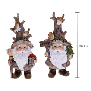 Gnomi con albero natale - Pezzi 1 - MARRONE - Bianchi Dino SpA