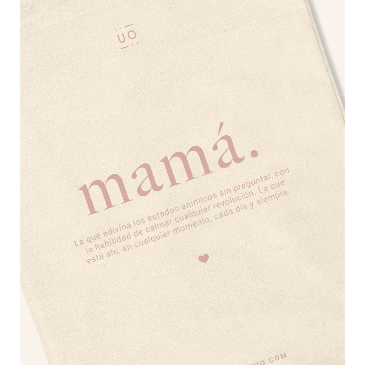 Bolsa tela regalo "Mamá. Definición" Rosa