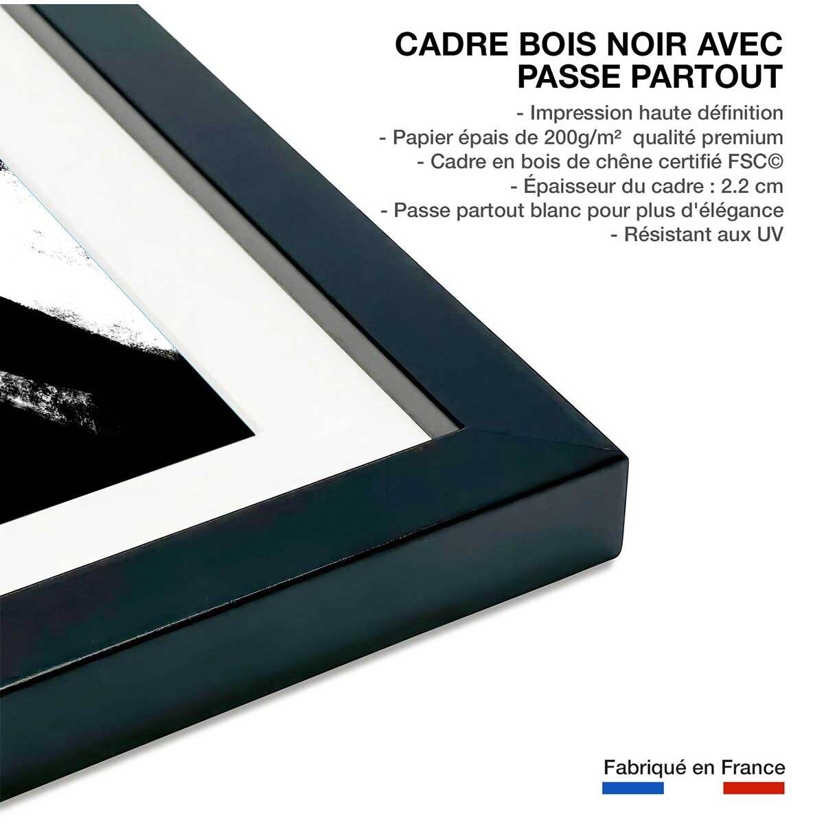 Affiche Croix épreuve négative Affiche sous cadre noir