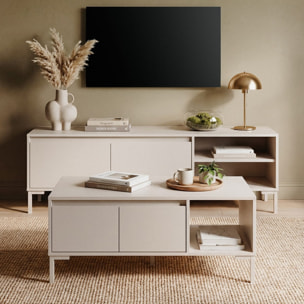 Table basse 2 portes 1 niche - RONDA