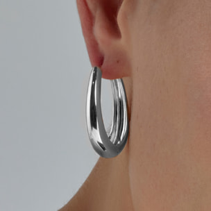 Pendientes de 31mm de diámetro acabado plata