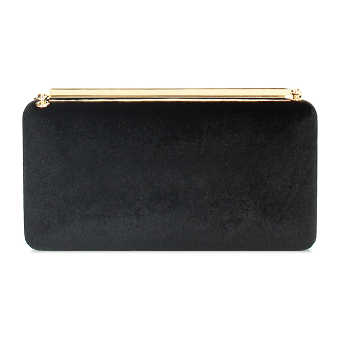 Clutch nera in velluto