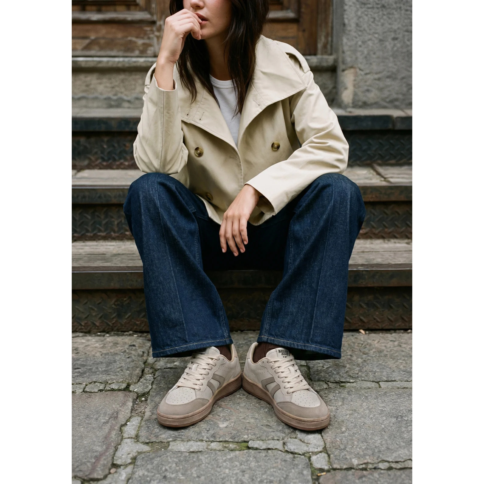 Zapatillas Unisex Play D en Blanco y Gris D.Franklin