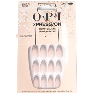 xPRESS-ON - I Want It, I Got It - Faux ongles réutilisables, effet gel - OPI