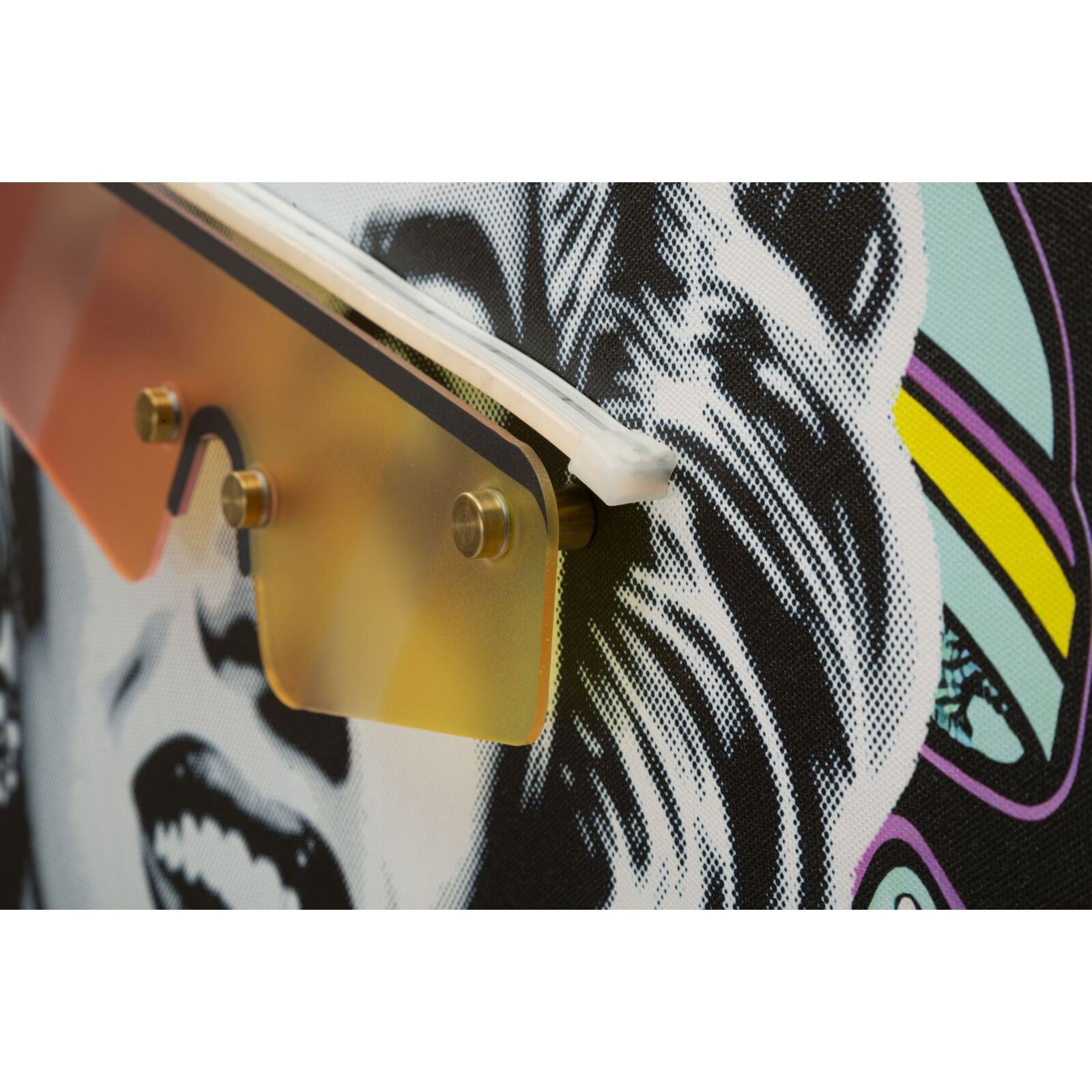 STAMPA C/LED SU TELA MARILIN CM 60X3,5X90 (APPLICAZIONE 3D ACRILICO)