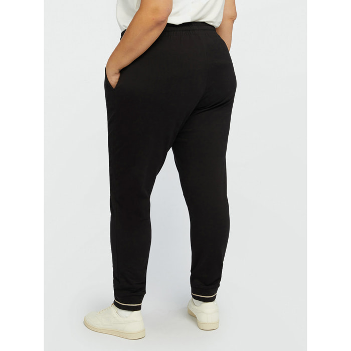 Fiorella Rubino - Pantalones joggers de felpa - Negro