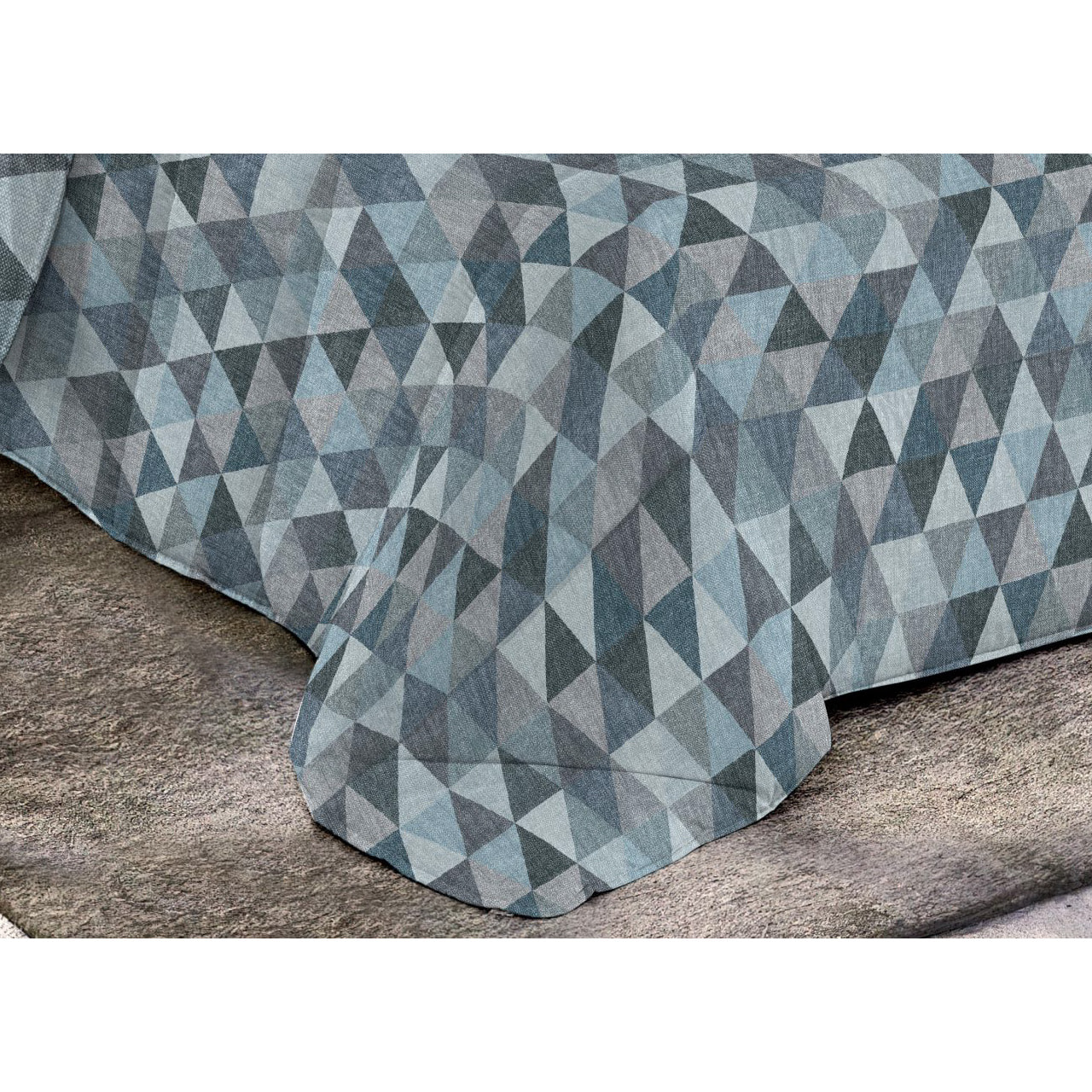 Trapunta Invernale 300gr Made in Italy Piumone Clado Linea Diadema Disegno Rombi Grigio