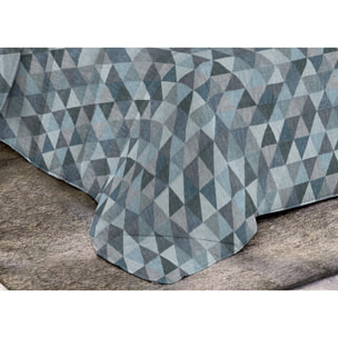 Trapunta Invernale 300gr Made in Italy Piumone Clado Linea Diadema Disegno Rombi Grigio