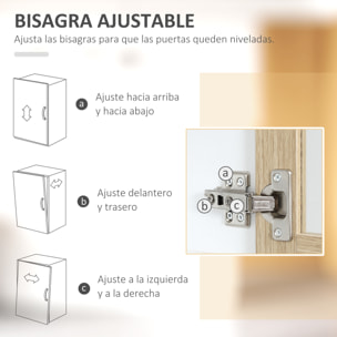Alacena de Cocina Alta, Mueble Auxiliar de Cocina, con 4 Puertas de Vidrio, Encimera Abierta para Microondas, Cajón, Estantes Ajustables, 80x40x180 cm, Blanco y Natural