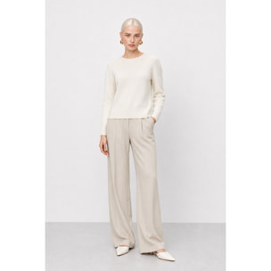 Kocca - Maglia girocollo da donna in 100% lana a maniche lunghe Donna