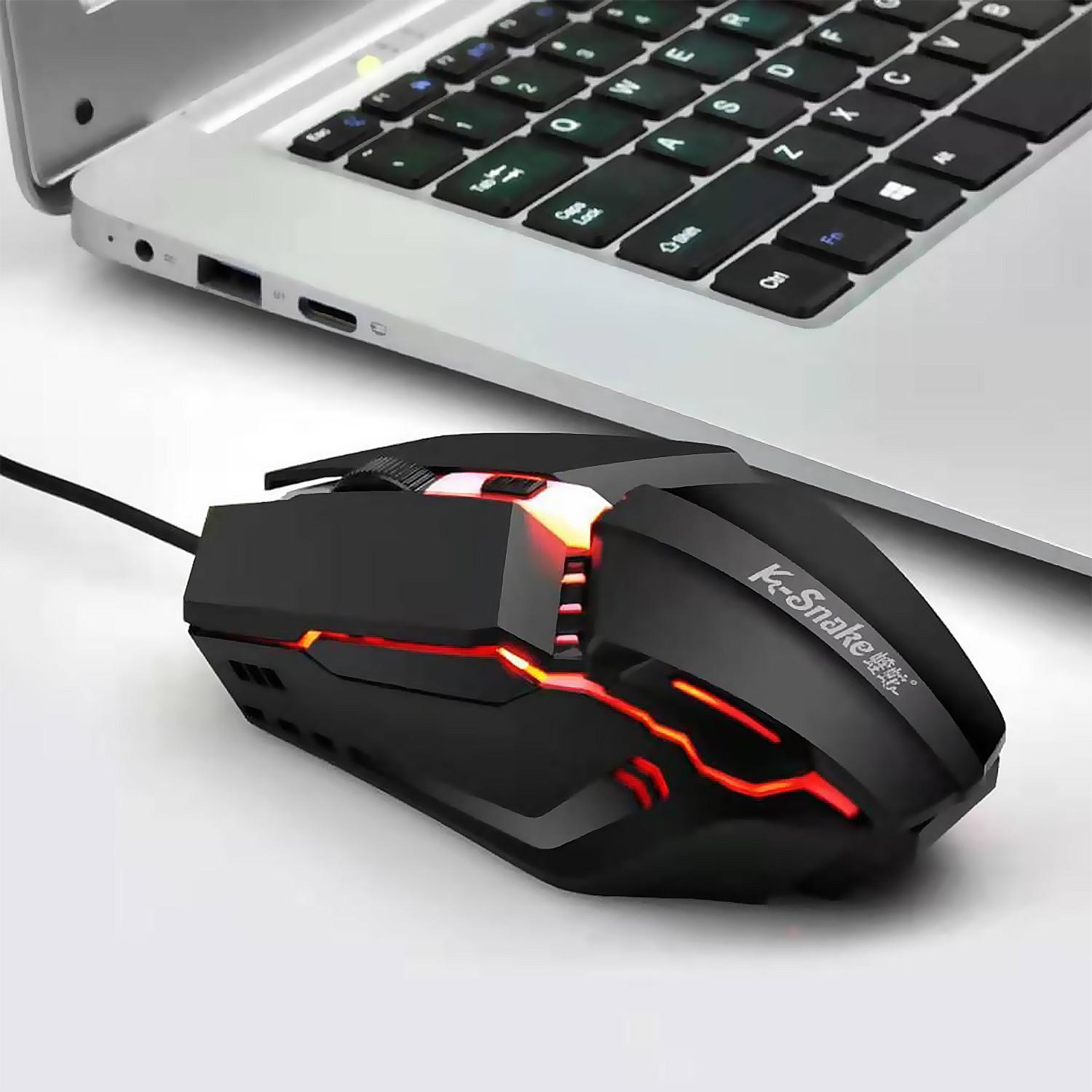 Ratón gaming M11 con luces LED RGB. 800, 1200 y 1600 dpi.