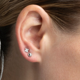 Pendientes acabado plata
